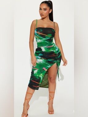 Clarissa Mesh Midi Dress